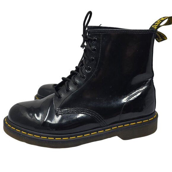 Dr. Martens 1460 Black Patent Leather Boots Size 10 - Picture 5 of 7